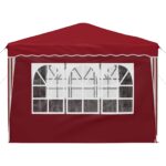 vidaXL Prístrešok na párty 288 x 288 x 245 cm Vínovo červená – Obrázok 8