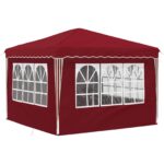 vidaXL Prístrešok na párty 288 x 288 x 245 cm Vínovo červená – Obrázok 9