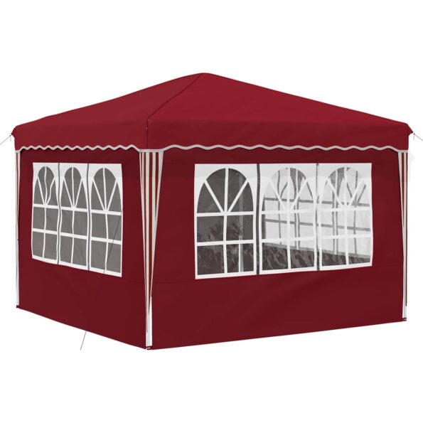 vidaXL Prístrešok na párty 288 x 288 x 245 cm Vínovo červená – Obrázok 9