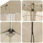 vidaXL Prístrešok na párty 575 x 288 x 245 cm Krémová – Obrázok 11