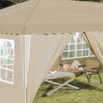 vidaXL Prístrešok na párty 575 x 288 x 245 cm Krémová – Obrázok 3