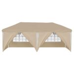 vidaXL Prístrešok na párty 575 x 288 x 245 cm Krémová – Obrázok 6