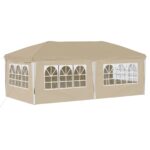 vidaXL Prístrešok na párty 575 x 288 x 245 cm Krémová – Obrázok 8