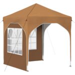 vidaXL Prístrešok na párty 192 x 192 x 245 cm Béžová – Obrázok 2