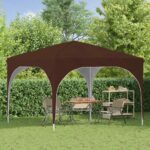 vidaXL Prístrešok na párty 290 x 290 x 245 cm Hnedá – Obrázok 3