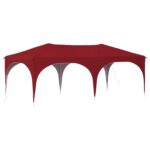 vidaXL Prístrešok na párty 575 x 288 x 245 cm Vínovo červená – Obrázok 2