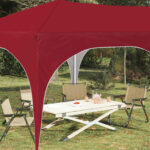 vidaXL Prístrešok na párty 575 x 288 x 245 cm Vínovo červená – Obrázok 3