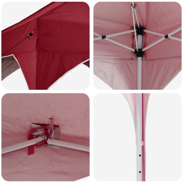 vidaXL Prístrešok na párty 575 x 288 x 245 cm Vínovo červená – Obrázok 9