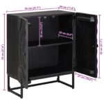 vidaXL Servírovacia skriňa Čierny 55 x 30 x 70 cm – Obrázok 13