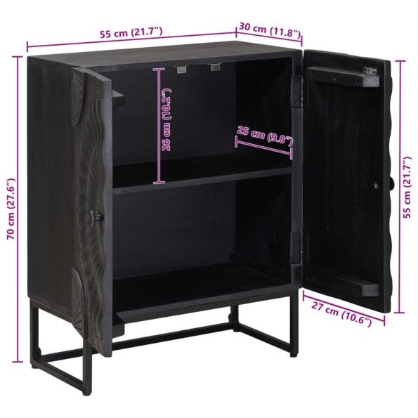 vidaXL Servírovacia skriňa Čierny 55 x 30 x 70 cm – Obrázok 13