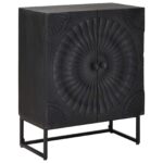 vidaXL Servírovacia skriňa Čierny 55 x 30 x 70 cm – Obrázok 2