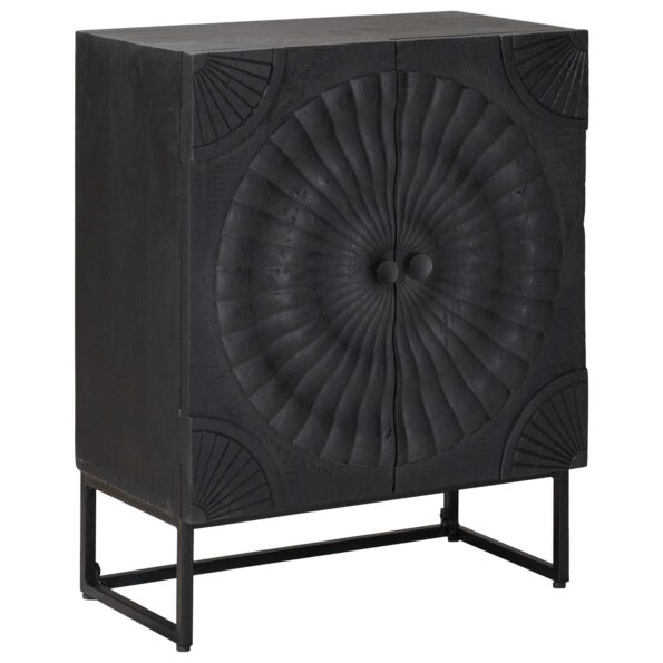 vidaXL Servírovacia skriňa Čierny 55 x 30 x 70 cm – Obrázok 2