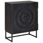 vidaXL Servírovacia skriňa Čierny 55 x 30 x 70 cm – Obrázok 3