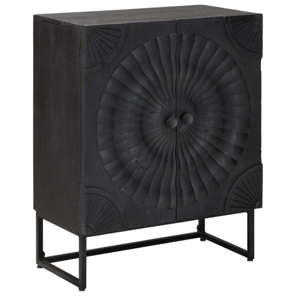 vidaXL Servírovacia skriňa Čierny 55 x 30 x 70 cm – Obrázok 3