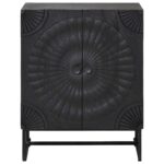 vidaXL Servírovacia skriňa Čierny 55 x 30 x 70 cm – Obrázok 5