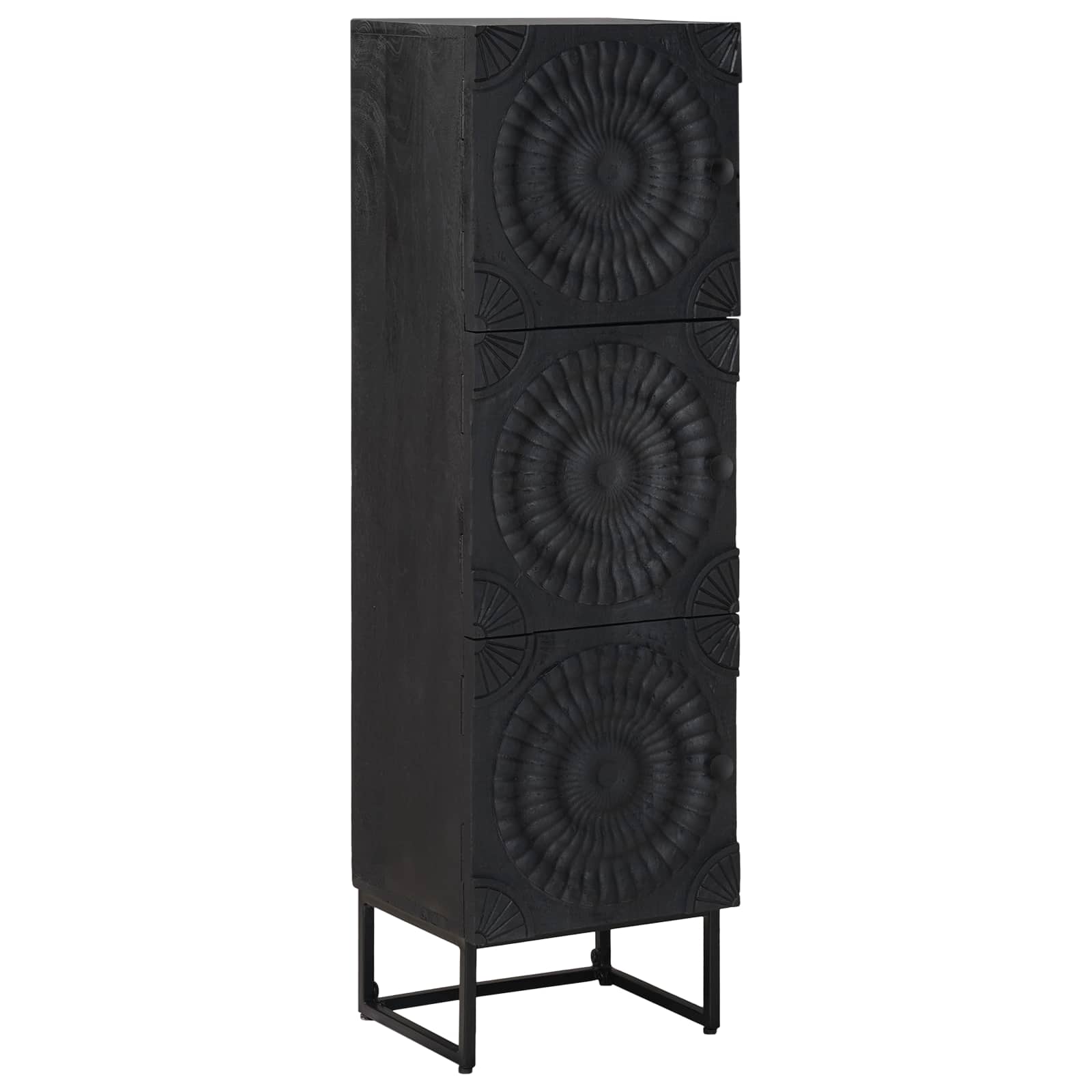 42020082_1.jpg vidaXL Highboard Čierny 35 x 30 x 120 cm – Obrázok 1