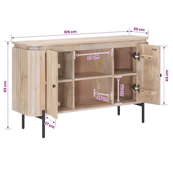 vidaXL Servírovacia skriňa 105 x 30 x 65 cm – Obrázok 13