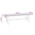 vidaXL Jedálenská lavička NOAIN 180 x 41 x 45 cm Masívna borovica – Obrázok 9