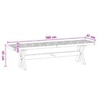 vidaXL Jedálenská lavička NOAIN 160 x 41 x 45 cm Masívna borovica – Obrázok 9