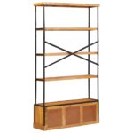 vidaXL 5-úrovňová knižnica Prírodná 100 x 30 x 180 cm – Obrázok 8