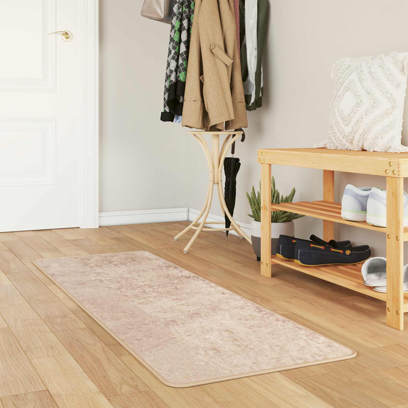 42023075_1.jpg vidaXL Behúň MARSA Béžová 50 x 200 cm Polyester a PVC – Obrázok 1