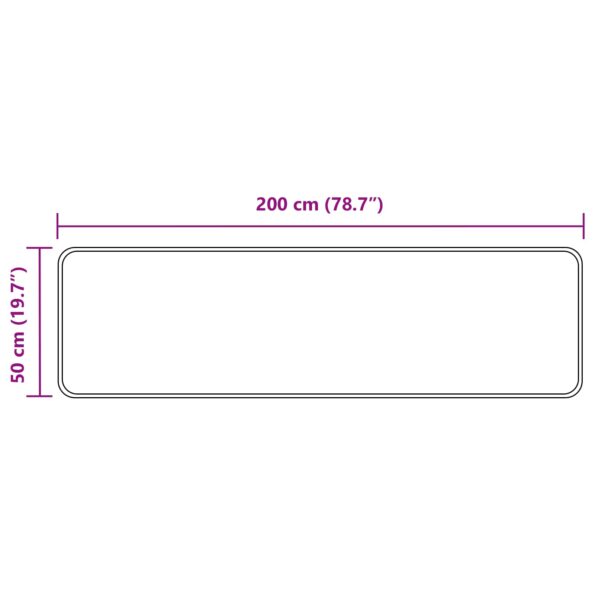 vidaXL Behúň MARSA Béžová 50 x 200 cm Polyester a PVC – Obrázok 7
