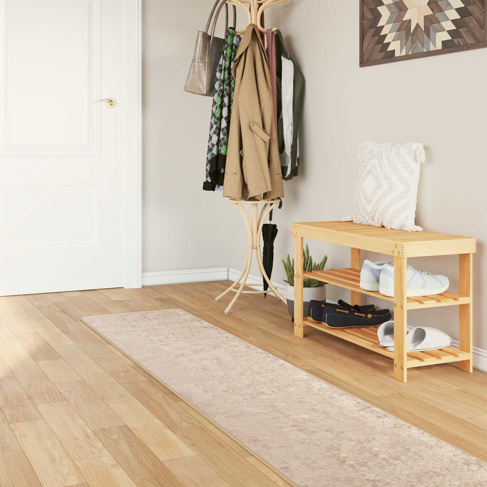 42023079_1.jpg vidaXL Behúň MARSA Béžová 50 x 400 cm Polyester a PVC – Obrázok 1