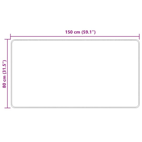 vidaXL Behúň MARSA Piesková 80 x 150 cm Polyester a PVC – Obrázok 7