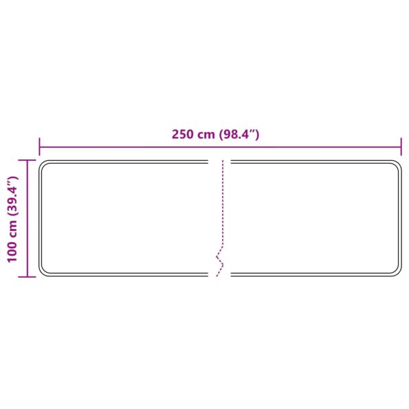 vidaXL Behúň MARSA Antracit 100 x 250 cm Polyester a PVC – Obrázok 7