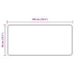vidaXL Behúň MARSA Biely 50 x 100 cm Polyester a PVC – Obrázok 7