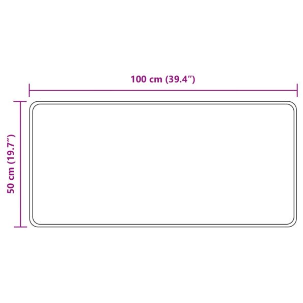 vidaXL Behúň MARSA Biely 50 x 100 cm Polyester a PVC – Obrázok 7