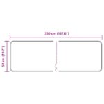 vidaXL Behúň MARSA Biely 50 x 350 cm Polyester a PVC – Obrázok 7