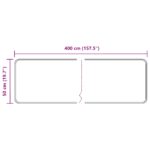 vidaXL Behúň MARSA Biely 50 x 400 cm Polyester a PVC – Obrázok 7