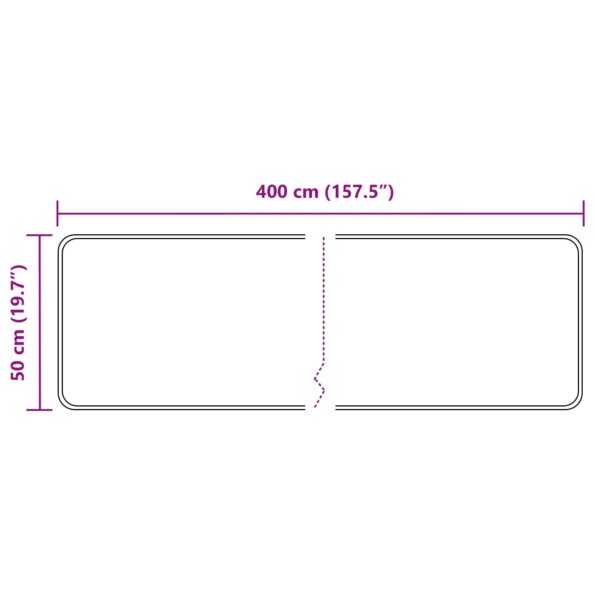 vidaXL Behúň MARSA Biely 50 x 400 cm Polyester a PVC – Obrázok 7