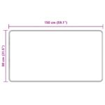 vidaXL Behúň MARSA Biely 80 x 150 cm Polyester a PVC – Obrázok 7
