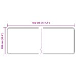 vidaXL Behúň MARSA Biely 100 x 450 cm Polyester a PVC – Obrázok 7