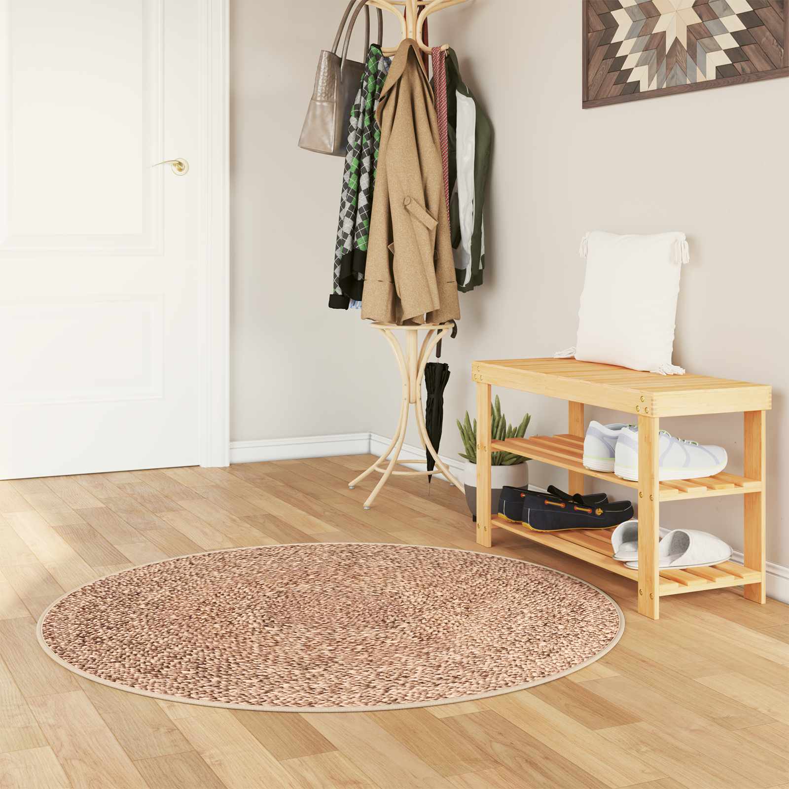 42023233_1.jpg vidaXL Behúň MARSA Žltá 120 x 120 cm Polyester a PVC – Obrázok 1