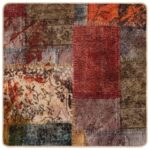 vidaXL Behúň MARSA Viacfarebný 100 x 100 cm Polyester a PVC – Obrázok 2