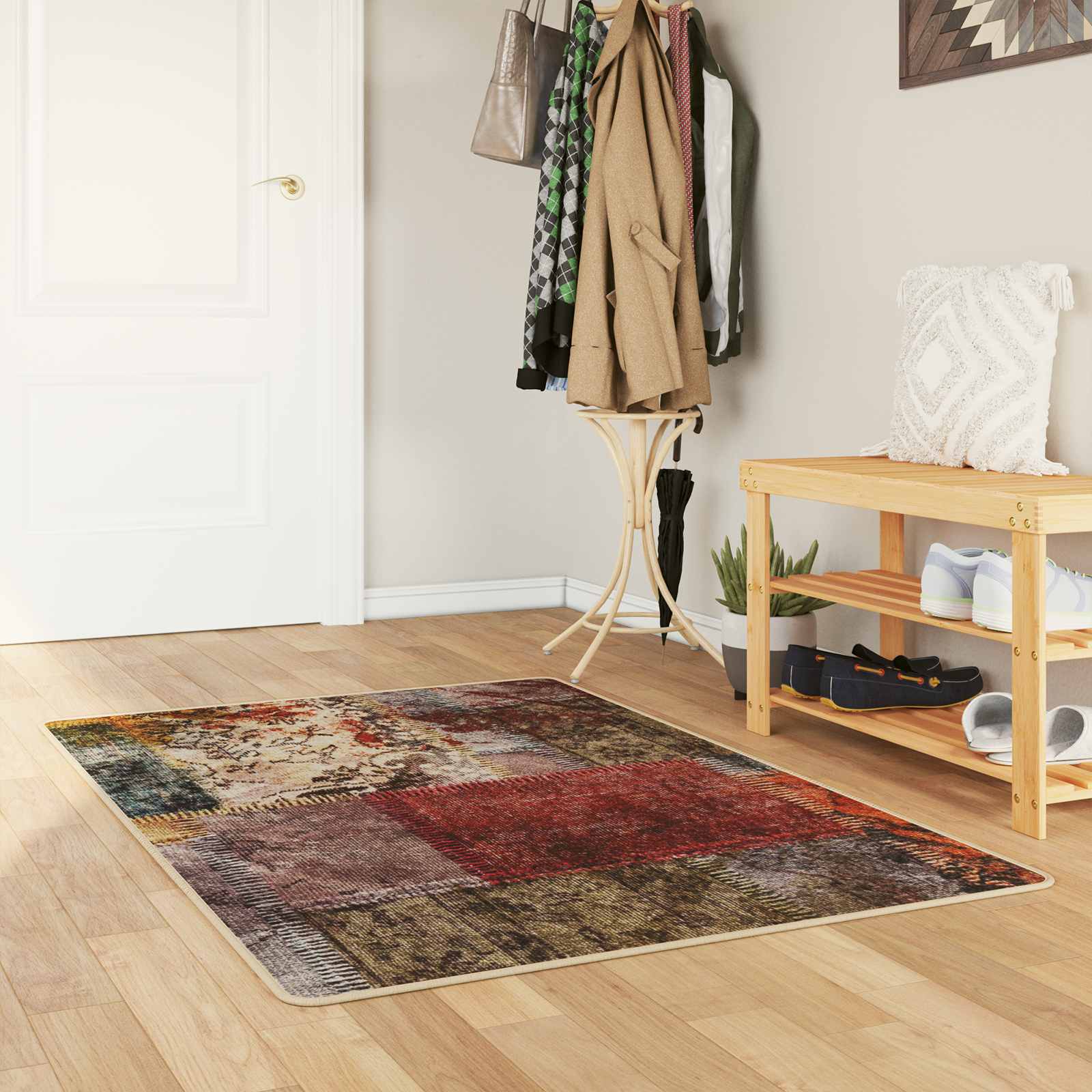 42023250_1.jpg vidaXL Behúň MARSA Viacfarebný 100 x 200 cm Polyester a PVC – Obrázok 1