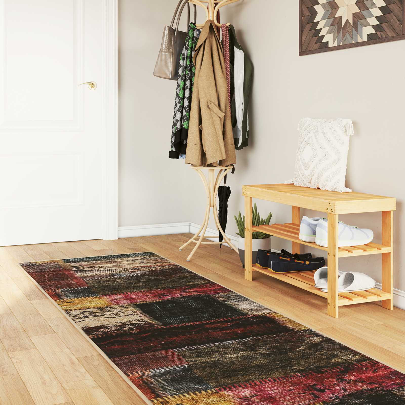 42023255_1.jpg vidaXL Behúň MARSA Viacfarebný 100 x 450 cm Polyester a PVC – Obrázok 1