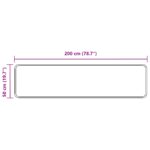 vidaXL Behúň MARSA Čierny 50 x 200 cm Polyester a PVC – Obrázok 7