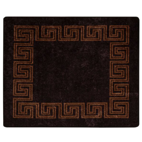vidaXL Behúň MARSA Čierny 80 x 100 cm Polyester a PVC – Obrázok 2