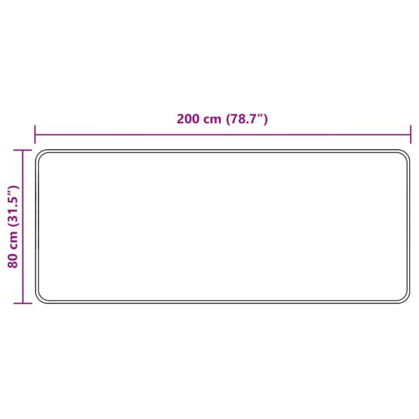 vidaXL Behúň MARSA Čierny 80 x 200 cm Polyester a PVC – Obrázok 7