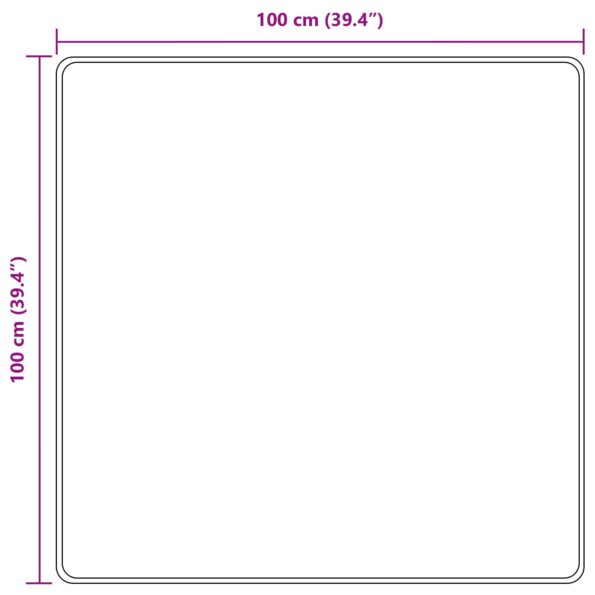 vidaXL Behúň MARSA Čierny 100 x 100 cm Polyester a PVC – Obrázok 7