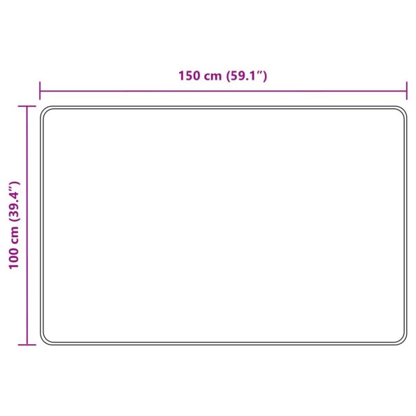 vidaXL Behúň MARSA Čierny 100 x 150 cm Polyester a PVC – Obrázok 7