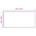vidaXL Behúň MARSA Čierny 100 x 200 cm Polyester a PVC – Obrázok 7