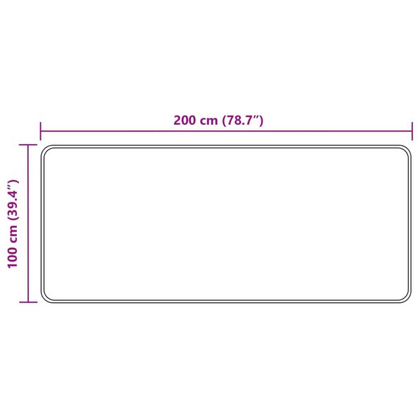 vidaXL Behúň MARSA Biely 100 x 200 cm Polyester a PVC – Obrázok 7