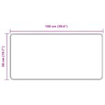 vidaXL Behúň MARSA Čierny 50 x 100 cm Polyester a PVC – Obrázok 7