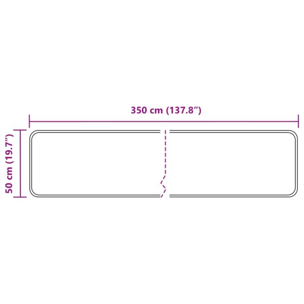 vidaXL Behúň MARSA Čierny 50 x 350 cm Polyester a PVC – Obrázok 7
