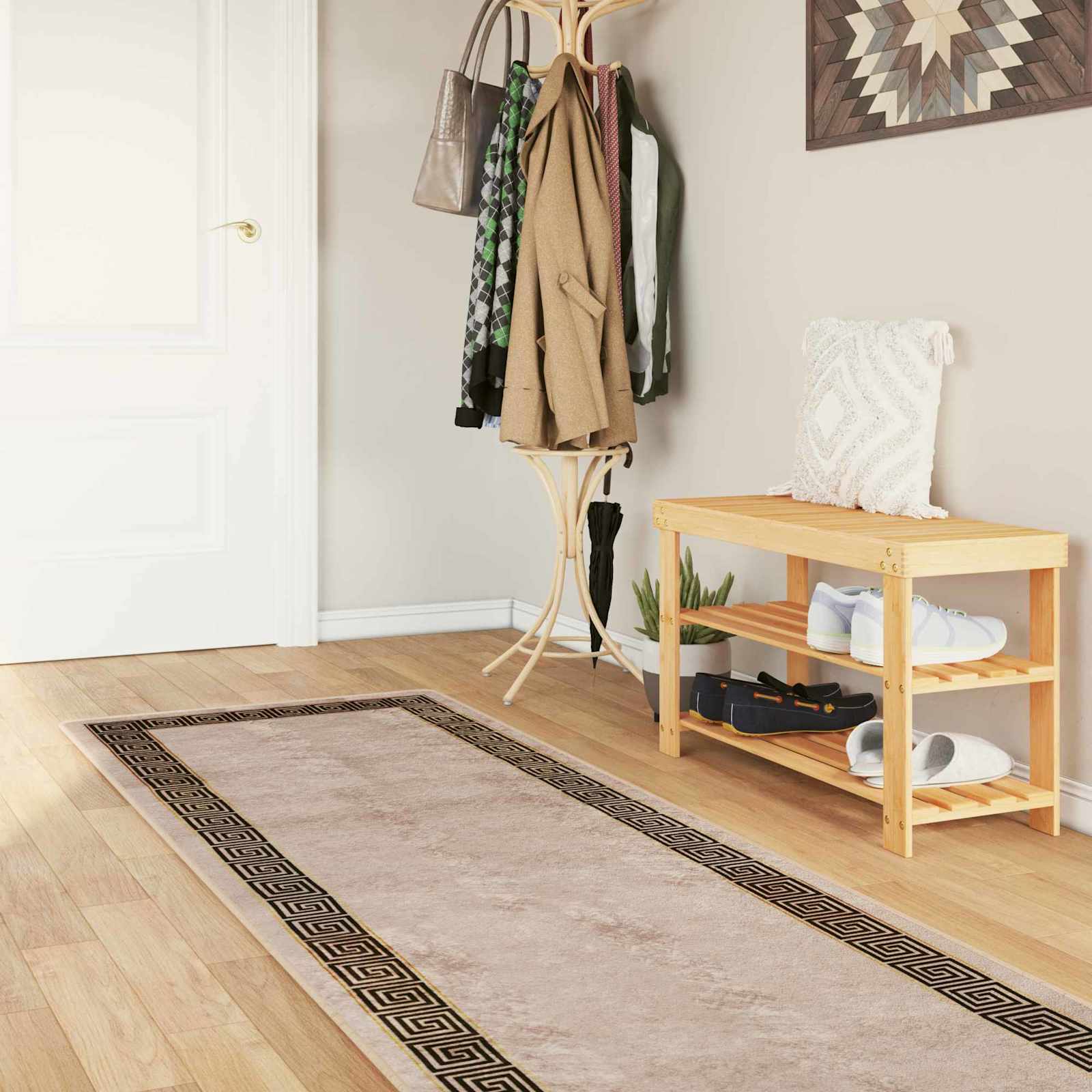 42023343_1.jpg vidaXL Behúň MARSA Čierny 100 x 450 cm Polyester a PVC – Obrázok 1